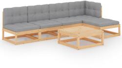 vidaXL Set mobilier de grădină cu perne, 6 piese, lemn masiv de pin (3076569) - vidaxl