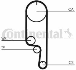 Continental Ctam Set pompa apa + curea dintata CONTINENTAL CTAM CT1008WP2 (CT1008WP2) - automobilus