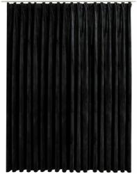  Draperie opacă cu cârlige, negru, 290 x 245 cm, catifea (134495)