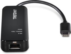 TRENDnet USB-C - RJ45 Gigabit Ethernet adapter - Fekete (TUC-ET2G)