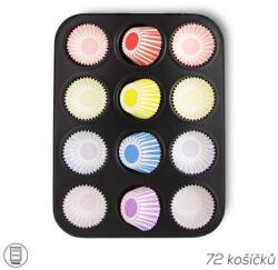 ORION 12 részes fém muffinforma + 72 db papír kosár (123275)
