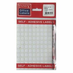 Tanex Etichete rotunde albe 10mm, 1080 buc. /set, Tanex (TX-OFC-128-WH)