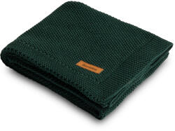 SENSILLO Paturica de bumbac tricotata Sensillo 100x80 cm Verde Inchis (SILLO-4327) - roua
