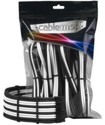 CableMod Set cabluri prelungitoare CableMod PRO ModMesh, cleme incluse, Black/White, CM-PCAB-BKIT-NKKW-3PK-R