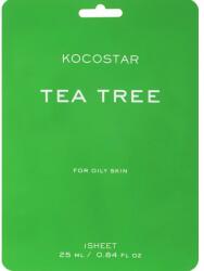 Kocostar Mască pentru pielea cu probleme împotriva erupțiilor cutanate, cu arbore de ceai - Kocostar Tea Tree Mask 25 ml