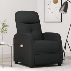 vidaXL Fotoliu de masaj rabatabil electric, negru, textil (3073608)