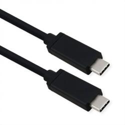 Roline Cablu USB 4-C Gen 3 PD (Power Delivery) 20V5A Emark T-T 0.8m Negru, Roline 11.02. 9081 (11.02.9081-5)