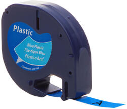 AIMO Etichete din plastic compatibile DYMO LetraTag 12 mm albastru pentru organizare acasa si identificarea obiectelor personale S0721650 (A91205)