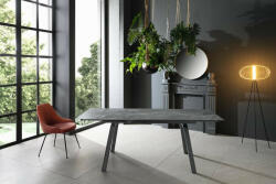 DYLAN MARBLE design bővíthető étkezőasztal - kerámia- 140-200cm - szürke márvány (ST-OM/404/MG)