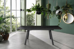 DYLAN MARBLE design bővíthető étkezőasztal - kerámia- 140-200cm - sötét márvány (ST-OM/404/MN)