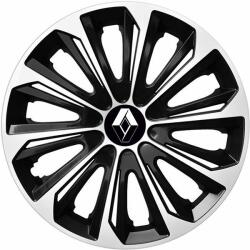 NRM Capace pentru roți RENAULT 14", STRONG DUOCOLOR ALB-NEGRU 4bc