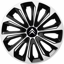 NRM Capace pentru roți CITROEN 14", STRONG DUOCOLOR ALB-NEGRU 4bc