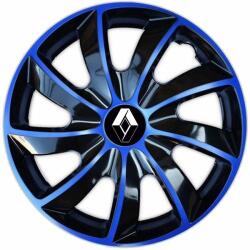 NRM Capace pentru RENAULT 17", QUAD BICOLOR ALBASTRU 4bc