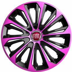 NRM Capace pentru roți FIAT 14", STRONG DUOCOLOR ROZ-NEGRU 4bc