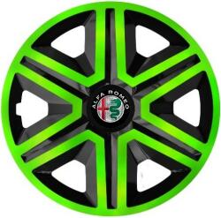 NRM Capace pentru roți ALFA ROMEO 14", ACTION DOUBLECOLOR VERDE-NEGRU 4bc