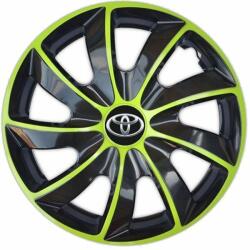 NRM Capace pentru TOYOTA 16", QUAD BICOLOR VERDE 4bc