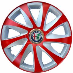 NRM Capace pentru roți ALFA ROMEO 15", DRIFT EXTRA roșu-argintiu 4bc