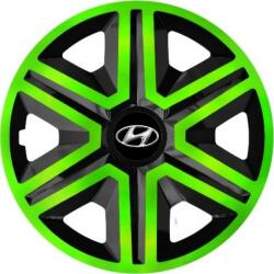 NRM Capace pentru roți HYUNDAI 16", ACTION DOUBLECOLOR VERDE-NEGRU 4bc