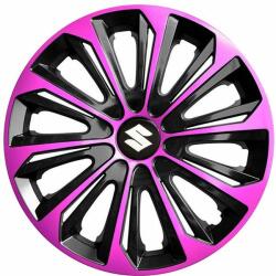 NRM Capace pentru roți SUZUKI 14", STRONG DUOCOLOR ROZ-NEGRU 4bc