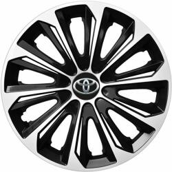 NRM Capace pentru roți TOYOTA 14", STRONG DUOCOLOR ALB-NEGRU 4bc