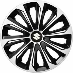 NRM Capace pentru roți SUZUKI 14", STRONG DUOCOLOR ALB-NEGRU 4bc
