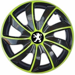 NRM Capace pentru PEUGEOT 17", QUAD BICOLOR VERDE 4bc