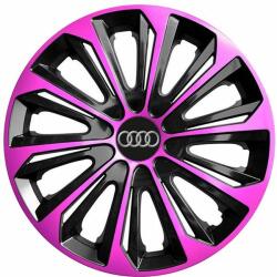 NRM Capace pentru roți AUDI 14", STRONG DUOCOLOR ROZ-NEGRU 4bc