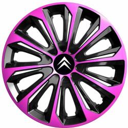 NRM Capace pentru roți CITROEN 14", STRONG DUOCOLOR ROZ-NEGRU 4bc
