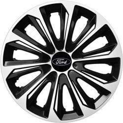 NRM Capace pentru roți FORD 14", STRONG DUOCOLOR ALB-NEGRU 4bc