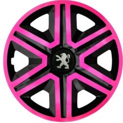 NRM Capace pentru PEUGEOT 16", ACTION DOUBLECOLOR ROZ-NEGRU 4bc