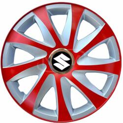 NRM Capace pentru roți SUZUKI 15", DRIFT EXTRA roșu-argintiu 4bc