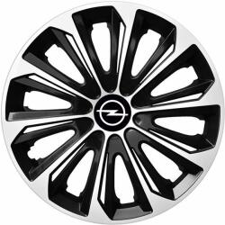 NRM Capace pentru roți OPEL 14", STRONG DUOCOLOR ALB-NEGRU 4bc