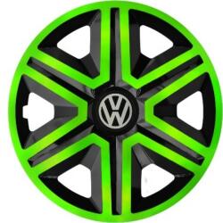 NRM Capace pentru roți VOLKSWAGEN 15", ACTION DOUBLECOLOR VERDE-NEGRU 4bc