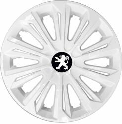 NRM Capace pentru roți PEUGEOT 14", STRONG ALB VOPSIT 4bc