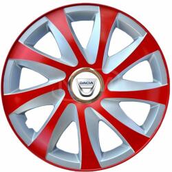 NRM Capace pentru roți DACIA 15", DRIFT EXTRA roșu-argintiu 4bc