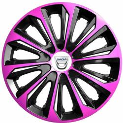 NRM Capace pentru roți DACIA 14", STRONG DUOCOLOR ROZ-NEGRU 4bc