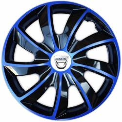 NRM Capace pentru DACIA 15", QUAD BICOLOR ALBASTRU 4bc