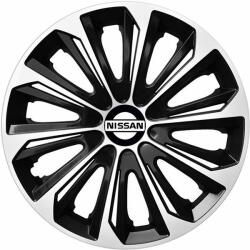 NRM Capace pentru roți NISSAN 14", STRONG DUOCOLOR ALB-NEGRU 4bc