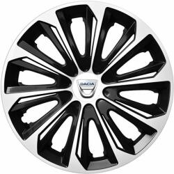 NRM Capace pentru roți DACIA 14", STRONG DUOCOLOR ALB-NEGRU 4bc