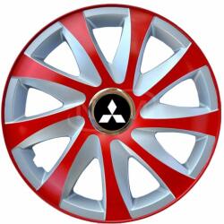 NRM Capace pentru roți MITSUBISHI 16", DRIFT EXTRA roșu-argintiu 4bc