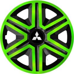 NRM Capace pentru roți MITSUBISHI 16", ACTION DOUBLECOLOR VERDE-NEGRU 4bc