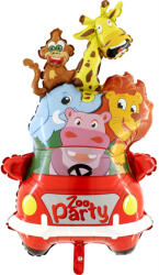 Grabo S. R. L Balon folie supershape masina cu animale zoo 90 cm