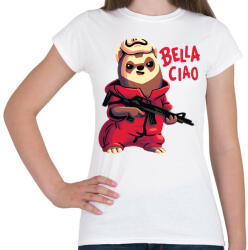 printfashion A kis lázadó - La casa de papel - Női póló - Fehér (5317797)