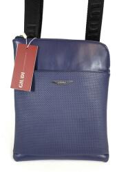 GIUDI kék, fém zippes aszimmetrikus kis férfi bőr táska G10899RTQCOL-106 - taskaweb