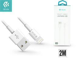 DEVIA Smart Series USB/Lightning töltő- és adatkábel 2 m - fehér - nextelshop