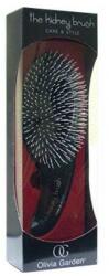 Olivia Garden Perie pentru masajul scalpului - Olivia Garden Kidney Brush Care & Style Black