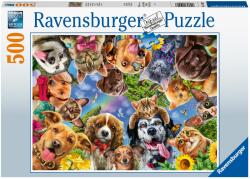 Ravensburger Puzzle Selfie Cu Animale, 500 Piese - Ravensburger (rvspa15042)