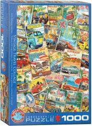 EUROGRAPHICS 1000 db-os puzzle - Vintage Travel Collage (6000-5628) (6000-5628)