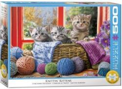 EUROGRAPHICS 500 db-os puzzle - Knittin' Kittens (6500-5500) (6500-5500)