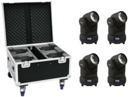 EUROLITE Set 4x LED TMH-X1 Moving-Head Beam + Case - dj-sound-light
